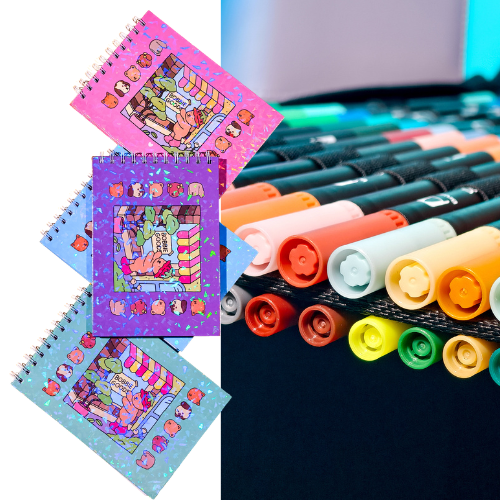 Combo 4 Cartillas Bobbie Goods + Maletín de 72 Marcadores