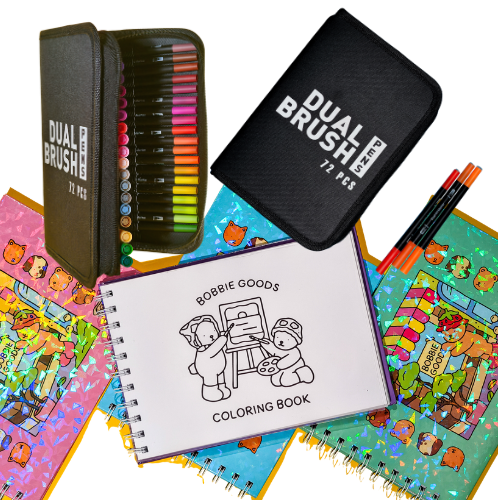 Combo 4 Cartillas Bobbie Goods + Maletín de 72 Marcadores