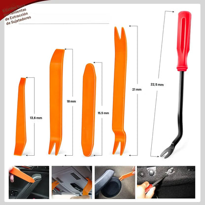 Kit Universal de 680 Clips y Grapas de Sujeción para Automóvil con Caja Organizadora
