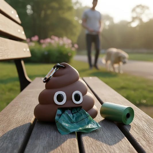 Dispensador de Bolsas para Mascotas Emoji Poo