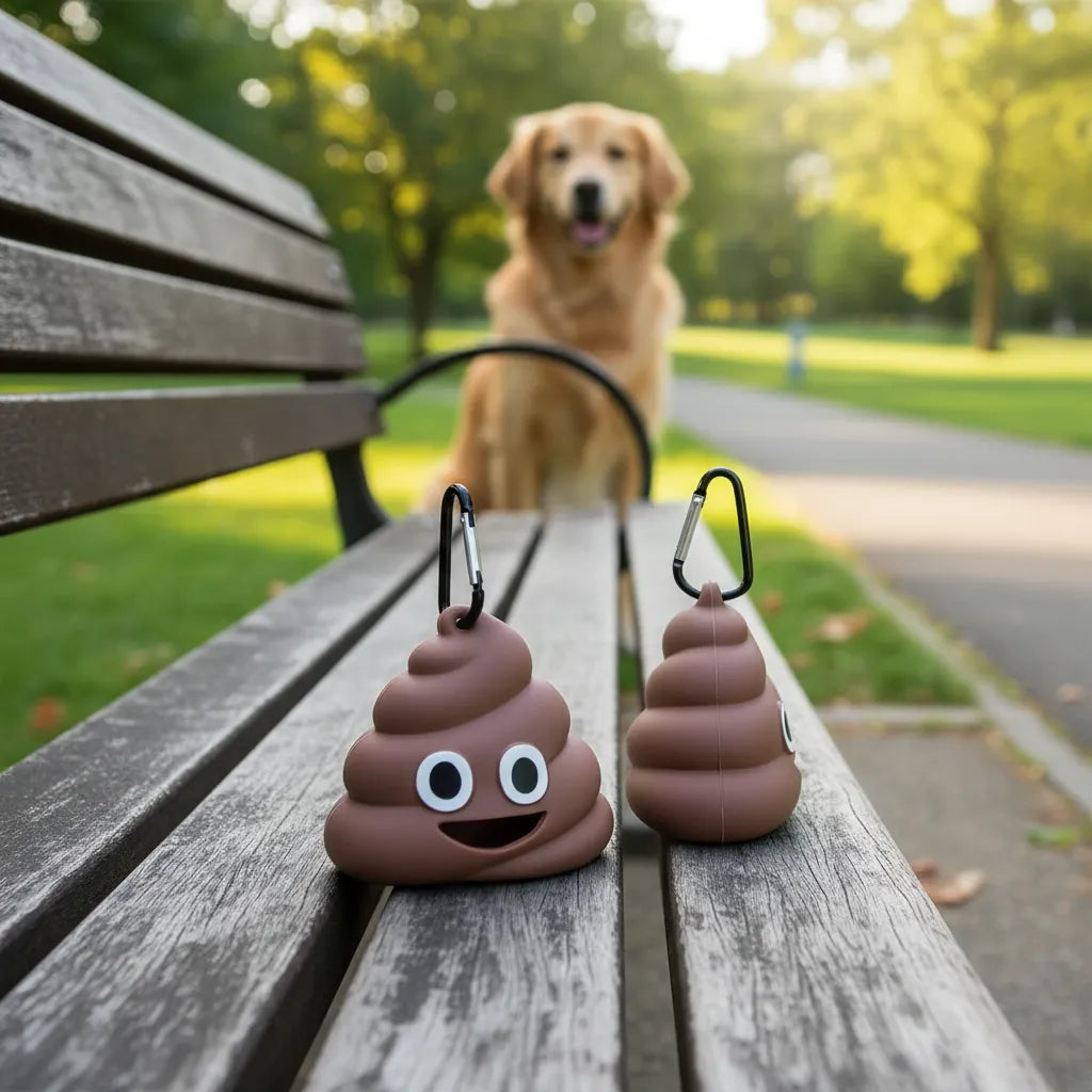 Dispensador de Bolsas para Mascotas Emoji Poo