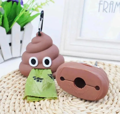 Dispensador de Bolsas para Mascotas Emoji Poo