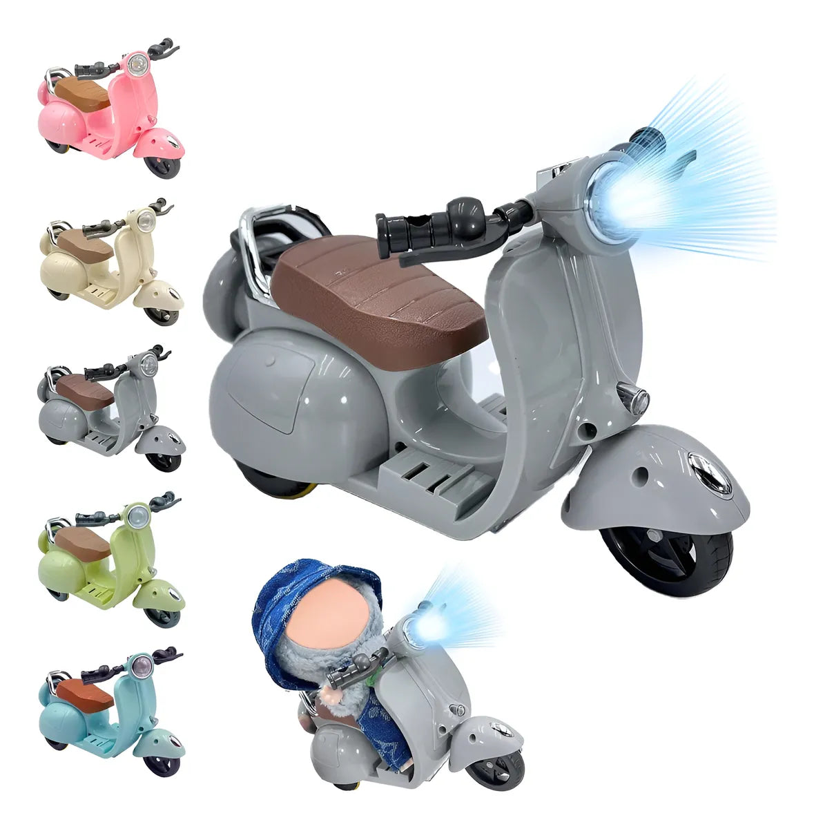 Moto Scooter de Juguete para Muñecos
