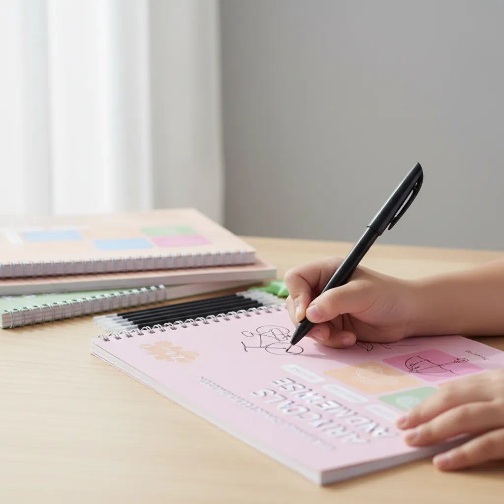 Set de 4 Libros de Caligrafía Reutilizables – Dibujos Mágicos