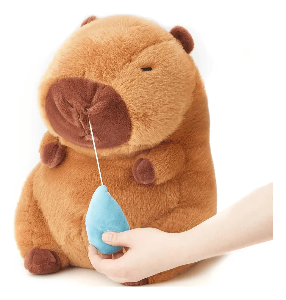Peluche Capibara Moquito Retráctil y Tortuga