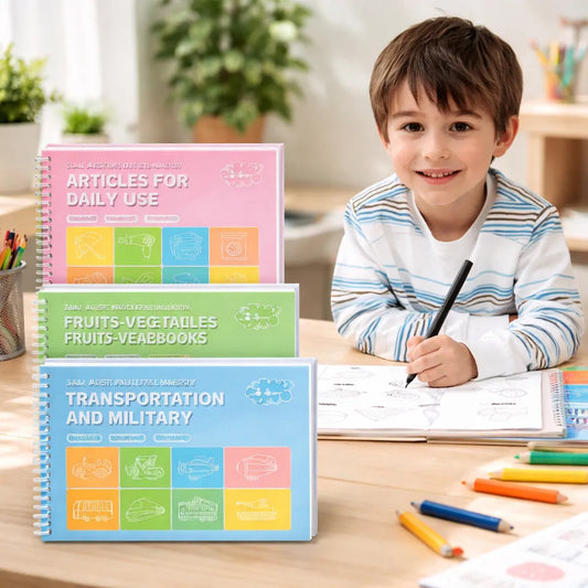 Set de 4 Libros de Caligrafía Reutilizables – Dibujos Mágicos