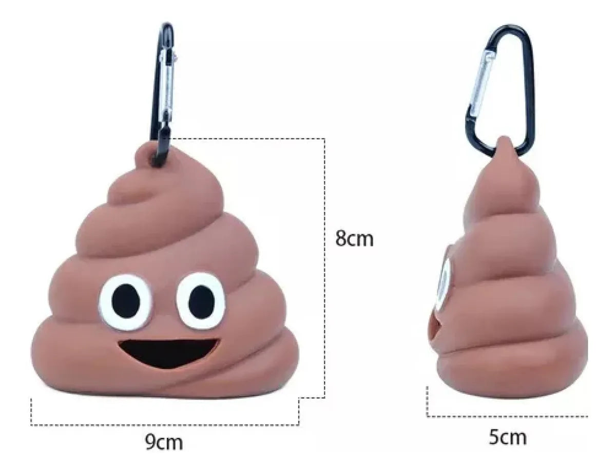 Dispensador de Bolsas para Mascotas Emoji Poo