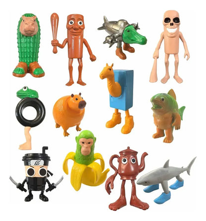 Colección de 12 Figuras Rainbow Tralalero Tralala