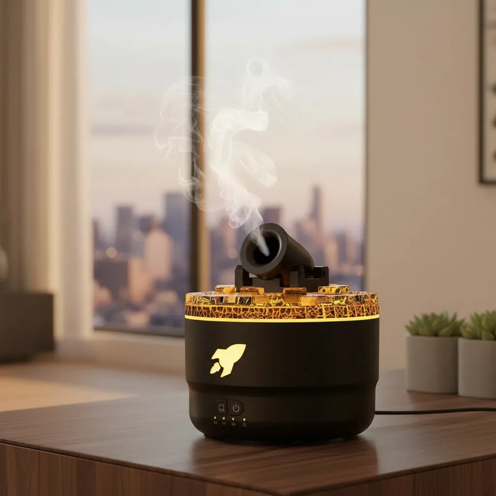 Humidificador de Aroma Tipo Cañón – Black