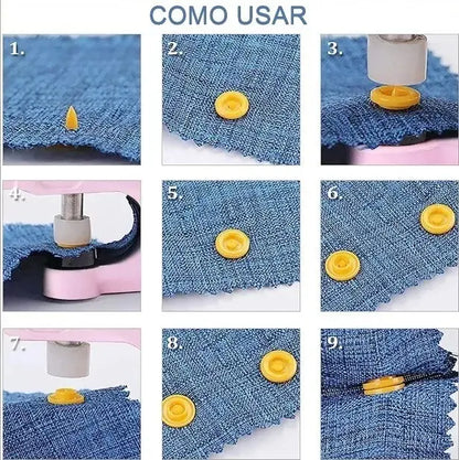 Kit Profesional de Broches a Presión con maquina | 300 Piezas