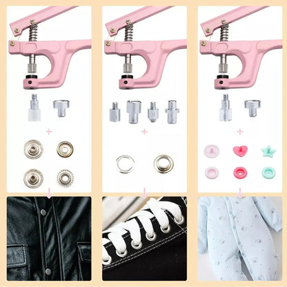 Kit Profesional de Broches a Presión con maquina | 300 Piezas