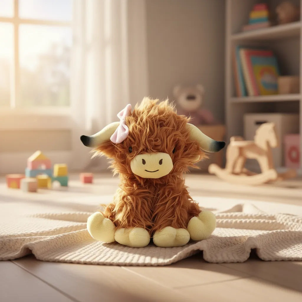 Peluche Vaca de las Alturas Peluda