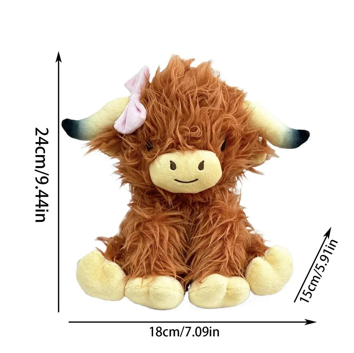 Peluche Vaca de las Alturas Peluda